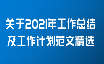 关于2021年工作总结及工作计划范文精选