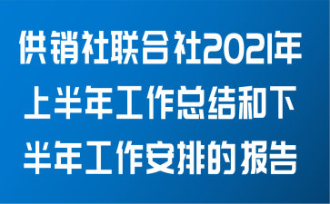 供销社联合社关于2021年上半年工作总结和下半年工作安排的报告范文