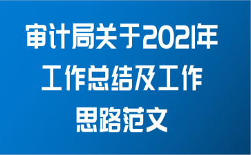 审计局关于2021年工作总结及工作思路范文