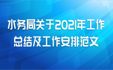 水务局关于2021年工作总结及工作安排范文