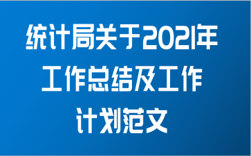 统计局关于2021年工作总结及工作计划范文