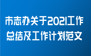 市志办关于2021工作总结及工作计划范文