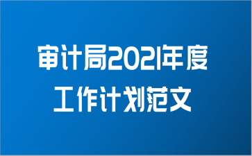 审计局2021年度工作计划范文