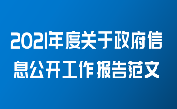 2021年度关于政府信息公开工作报告范文