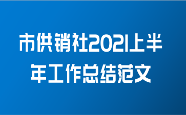 市供销社2021上半年工作总结范文